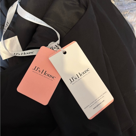 Jj’s House Trumpet mermaid style black chiffon mother of bride gown large - Picture 12 of 12